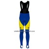 Set Fietsshirt Lange Mouw + Lange Koersbroek 2022 Sport Vlaanderen-Baloise Geel Blauw Wit